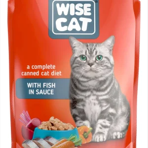Wise Cat, hrana umeda pentru pisici cu peste in sos, 100 gr
